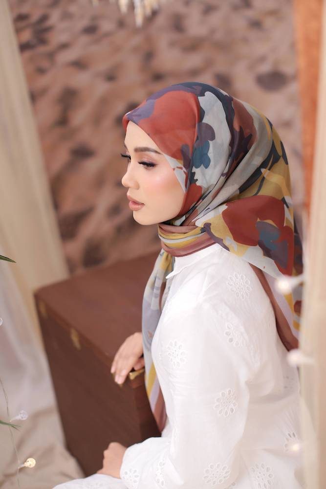 Amanda Cotton Voile Square Scarf